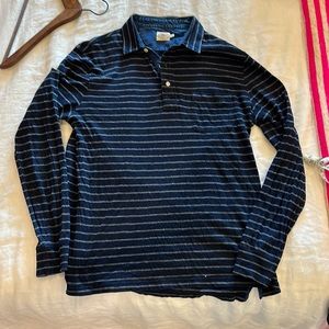 Faherty Mens Long Sleeve Polo M